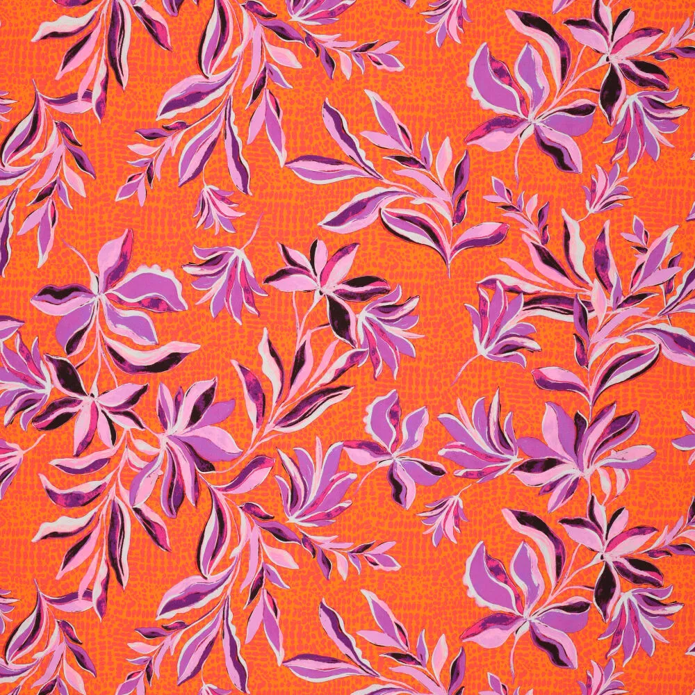 22576 Digi Flowers On Spot Poplin Stretch 