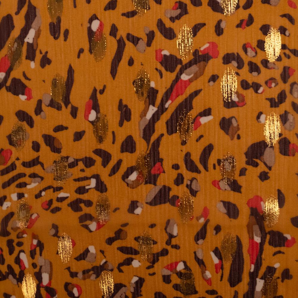 17461 Yoryo Chiffon Foil African Leo