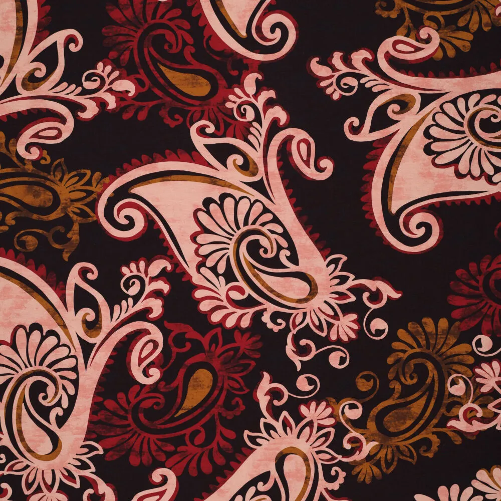 23003 Oriental Paisley XL Viscose Spandex