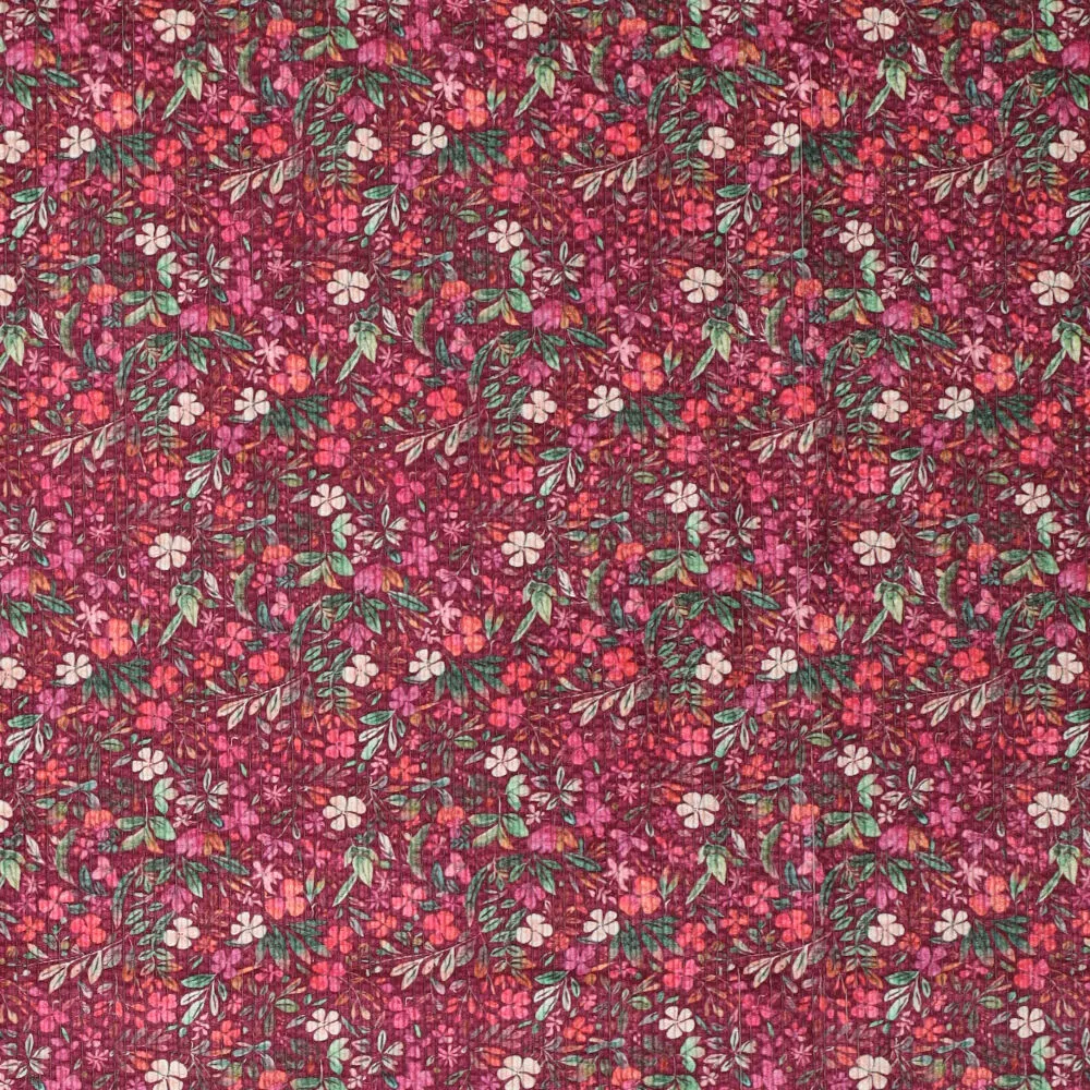 22242 Digi Flowers Printed Cord 22242 Digi Flowers Printed Cord