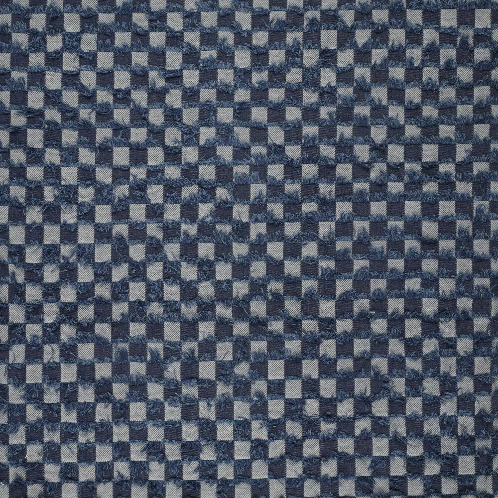 90050 10 OZ Denim Check Jacquard