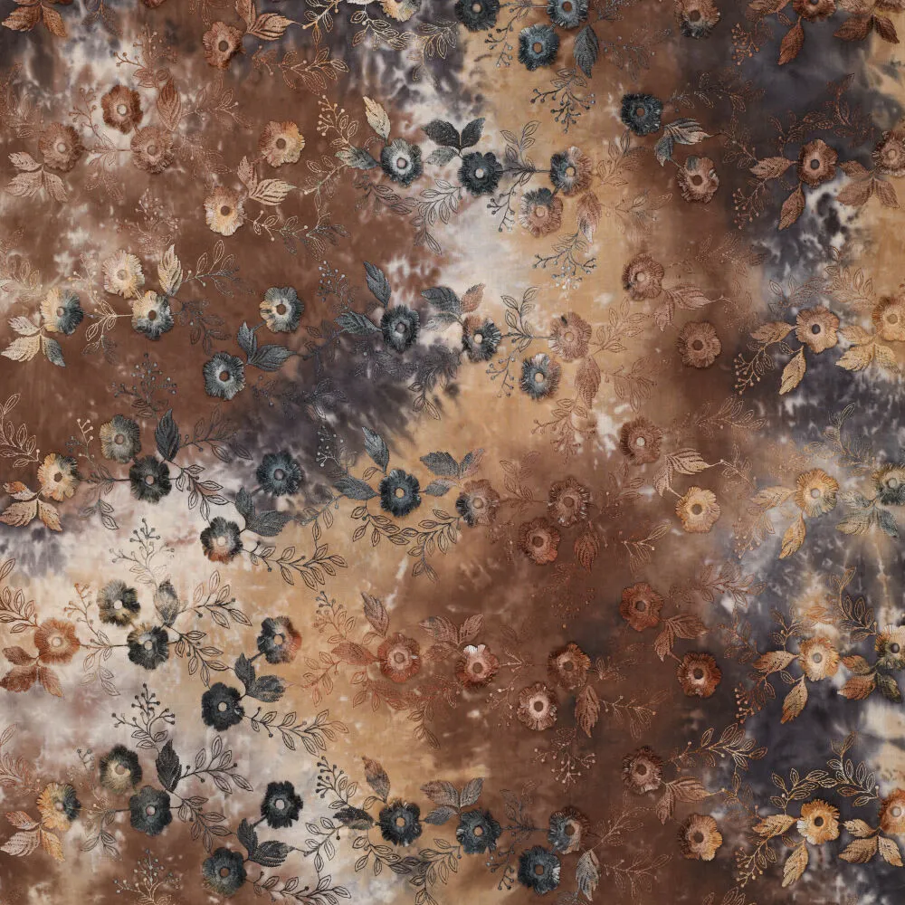 21734 Tie Dye Poppy Embroidery