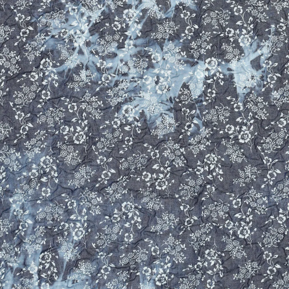 20760 Crinkled Indigo Florals