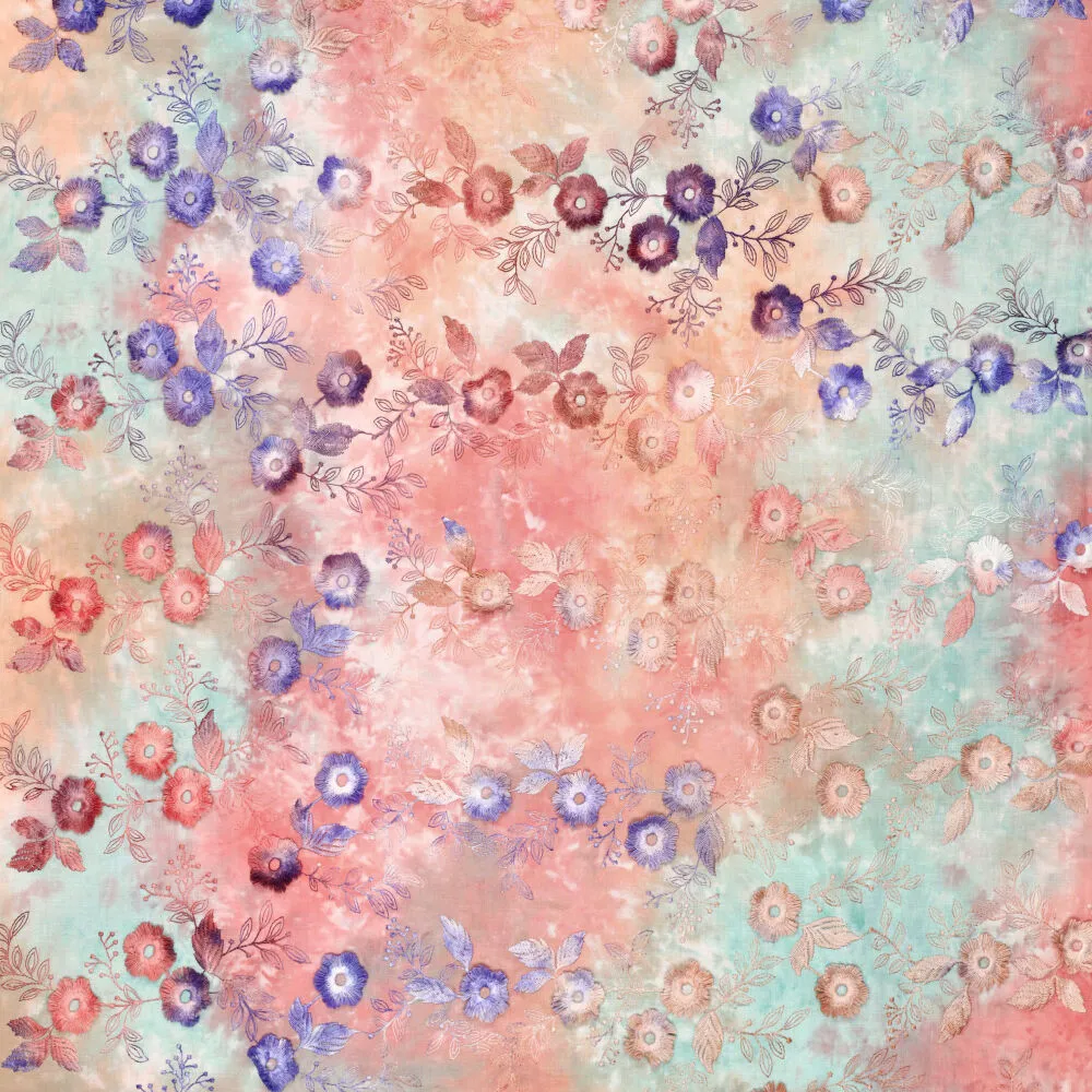 21734 Tie Dye Poppy Embroidery