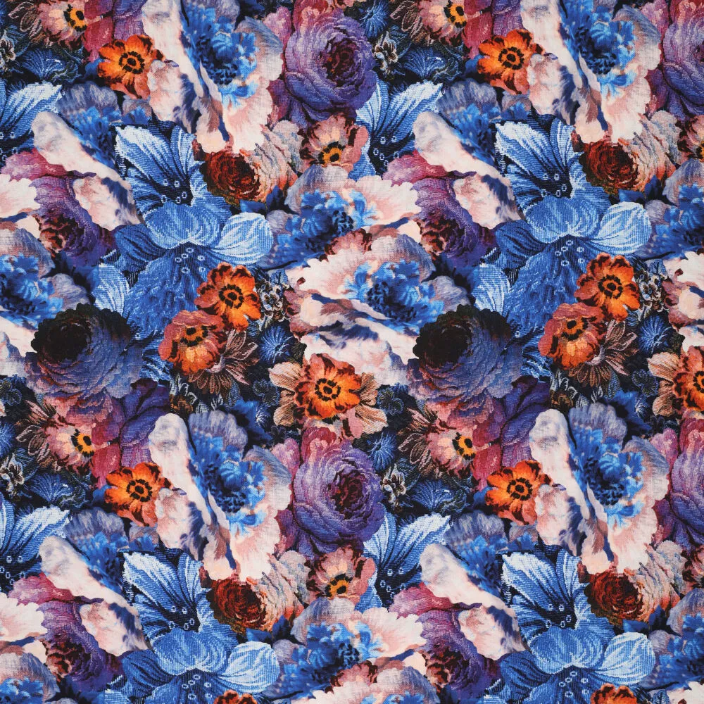 20141 Gobelin Flowers Poplin Stretch