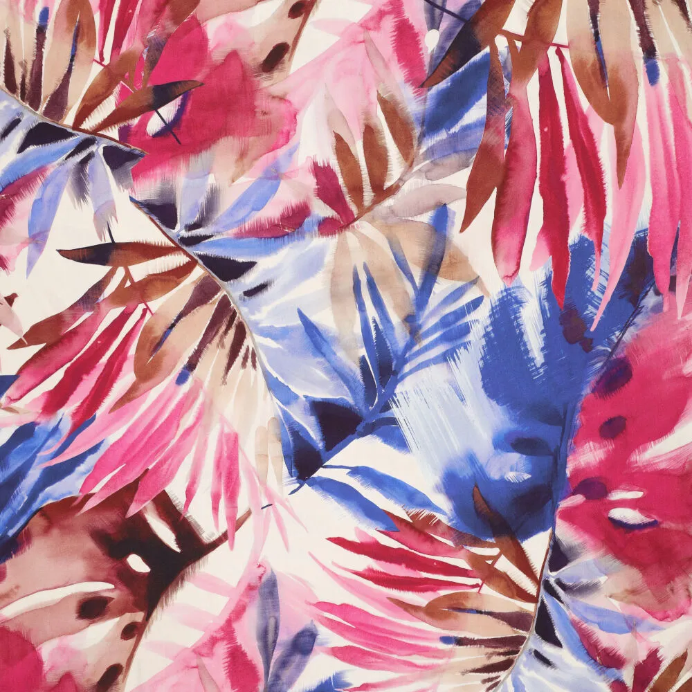 23521 Hawaii Palms Viscose Satin 