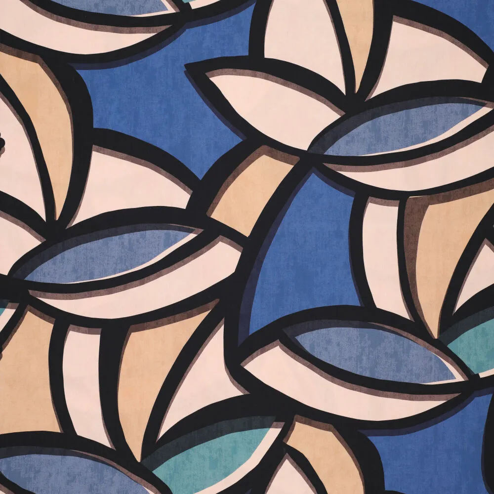 23009 Vi Poplin Stretch Abstract Swirls XL