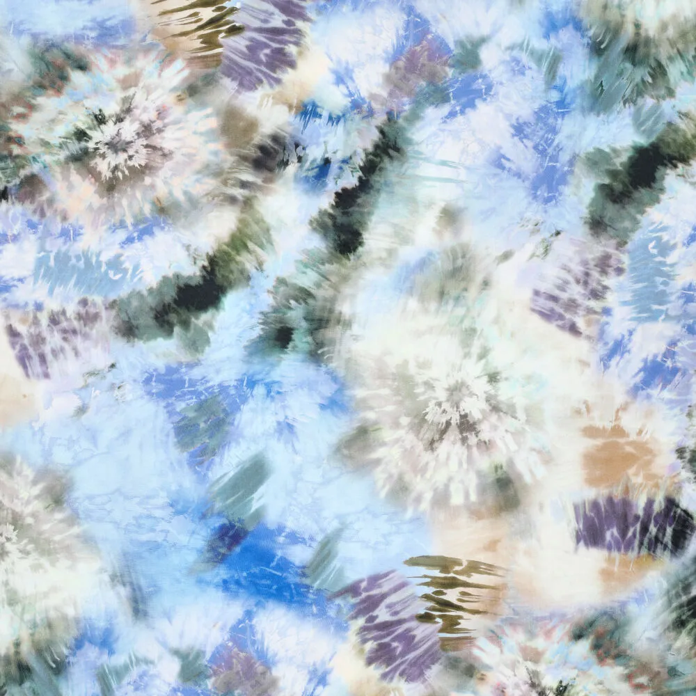 21138 Viscose Twill Messy Tie Dye