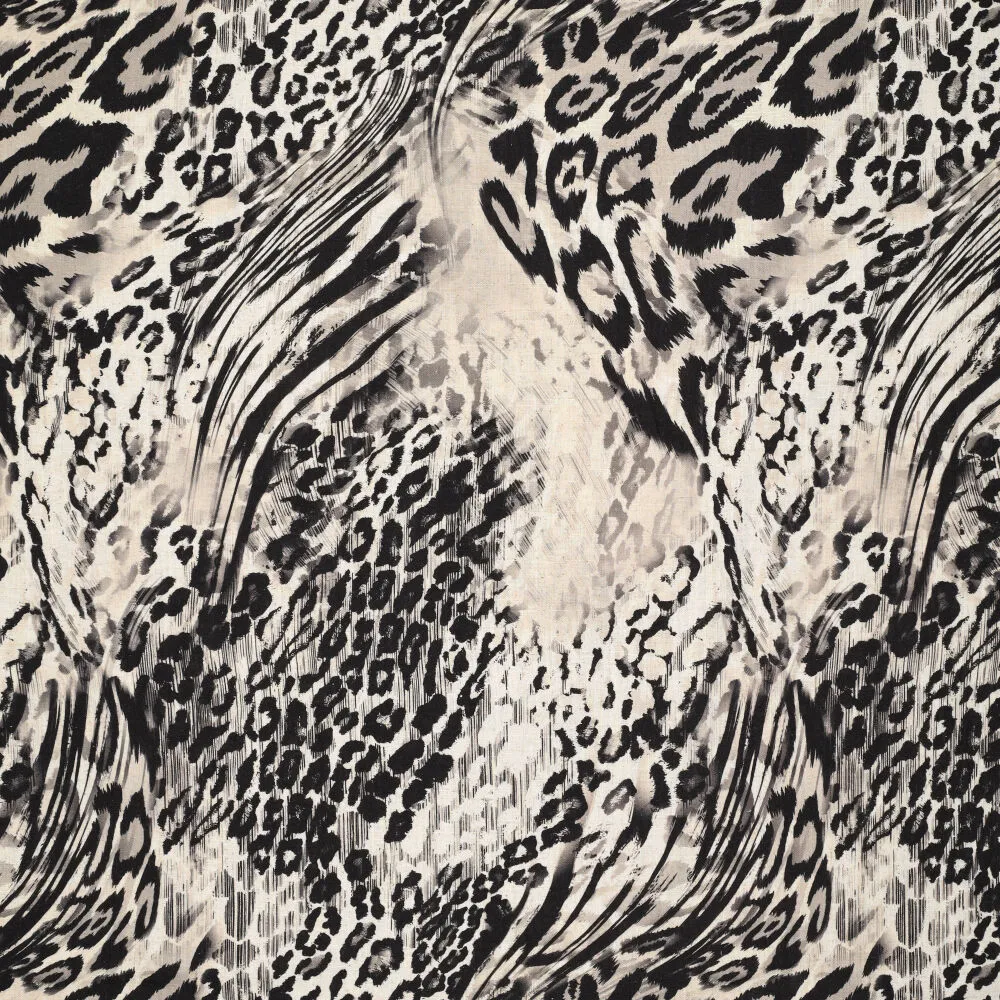 21561 Digi Leopard Linen Slub 21561 Digi Leopard Linen Slub