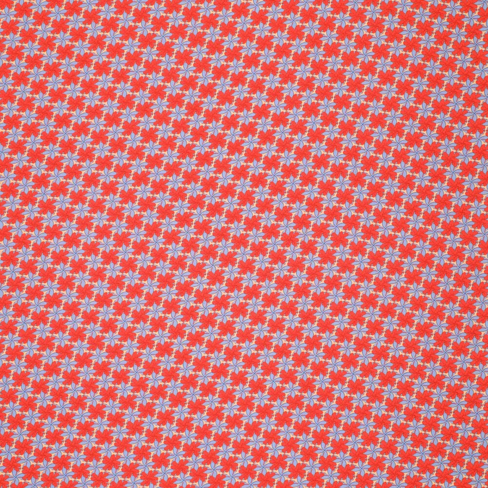 19774 Tropical 70s Flowers Viscose Poplin