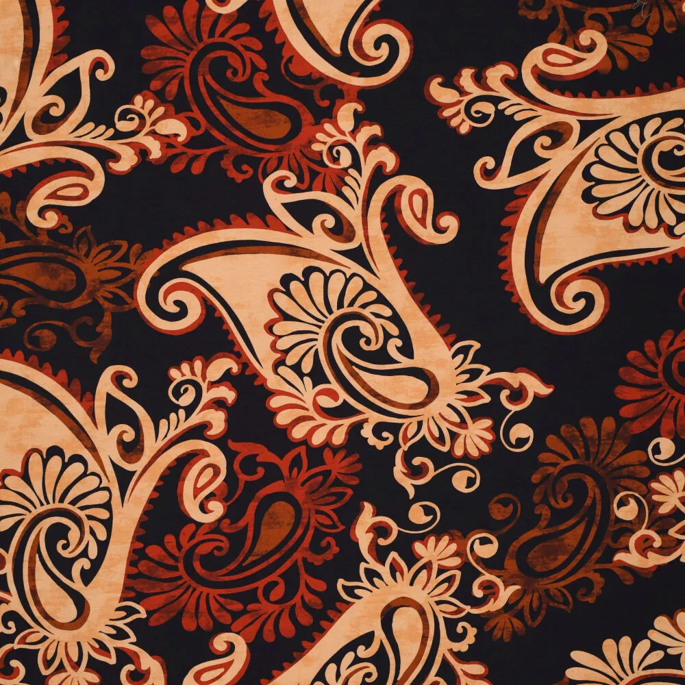 23003 Oriental Paisley XL Viscose Spandex