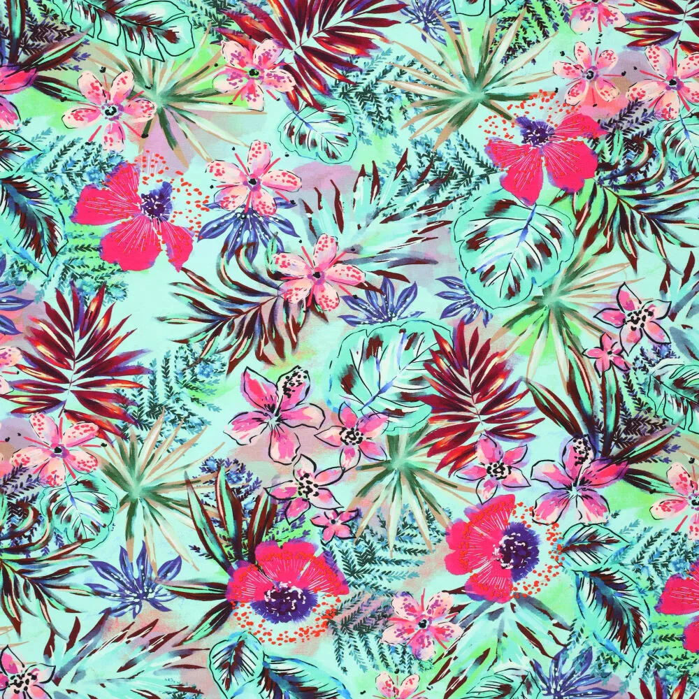 18823 Ditropical Paint Forest Cotton Spandex