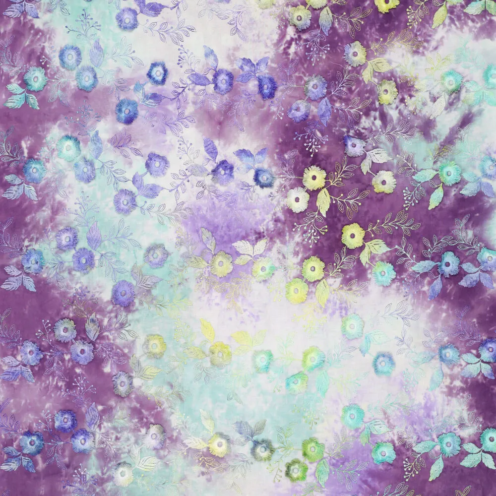 21734 Tie Dye Poppy Embroidery