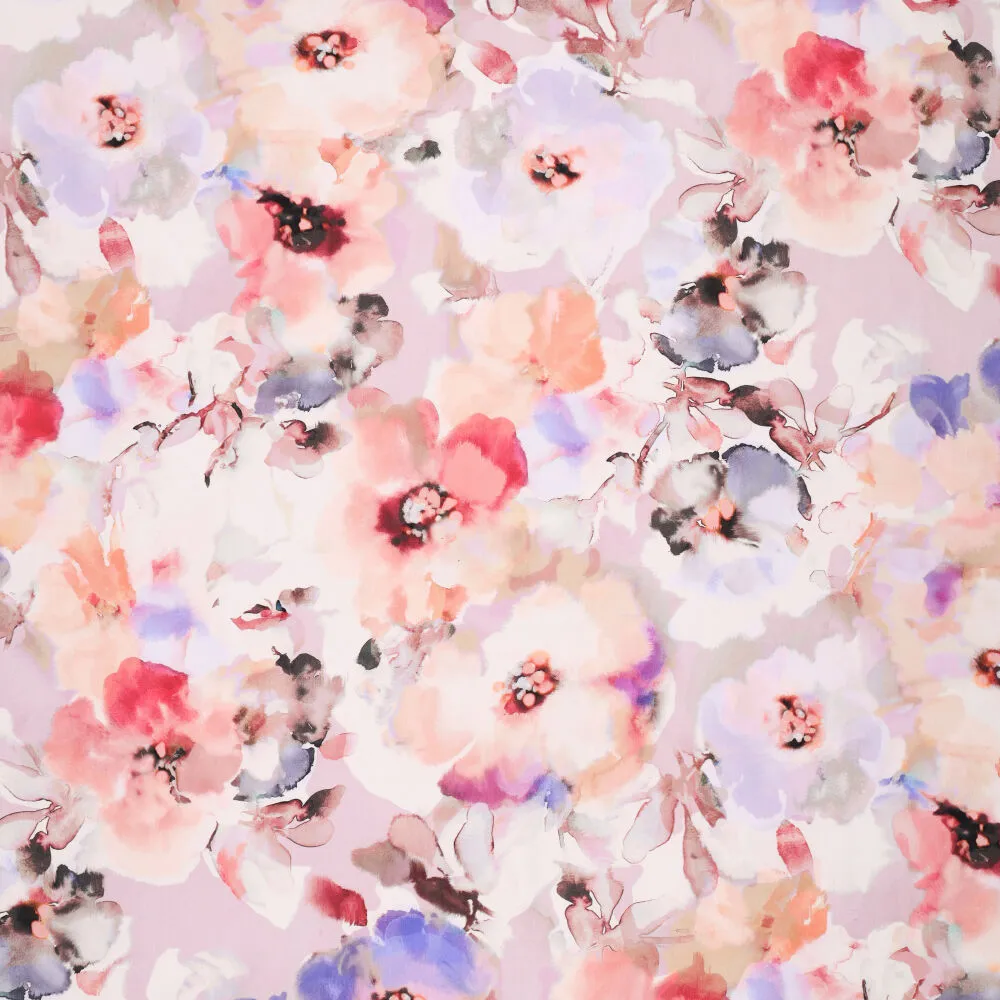 21142 Viscose Twill Blury Florals 