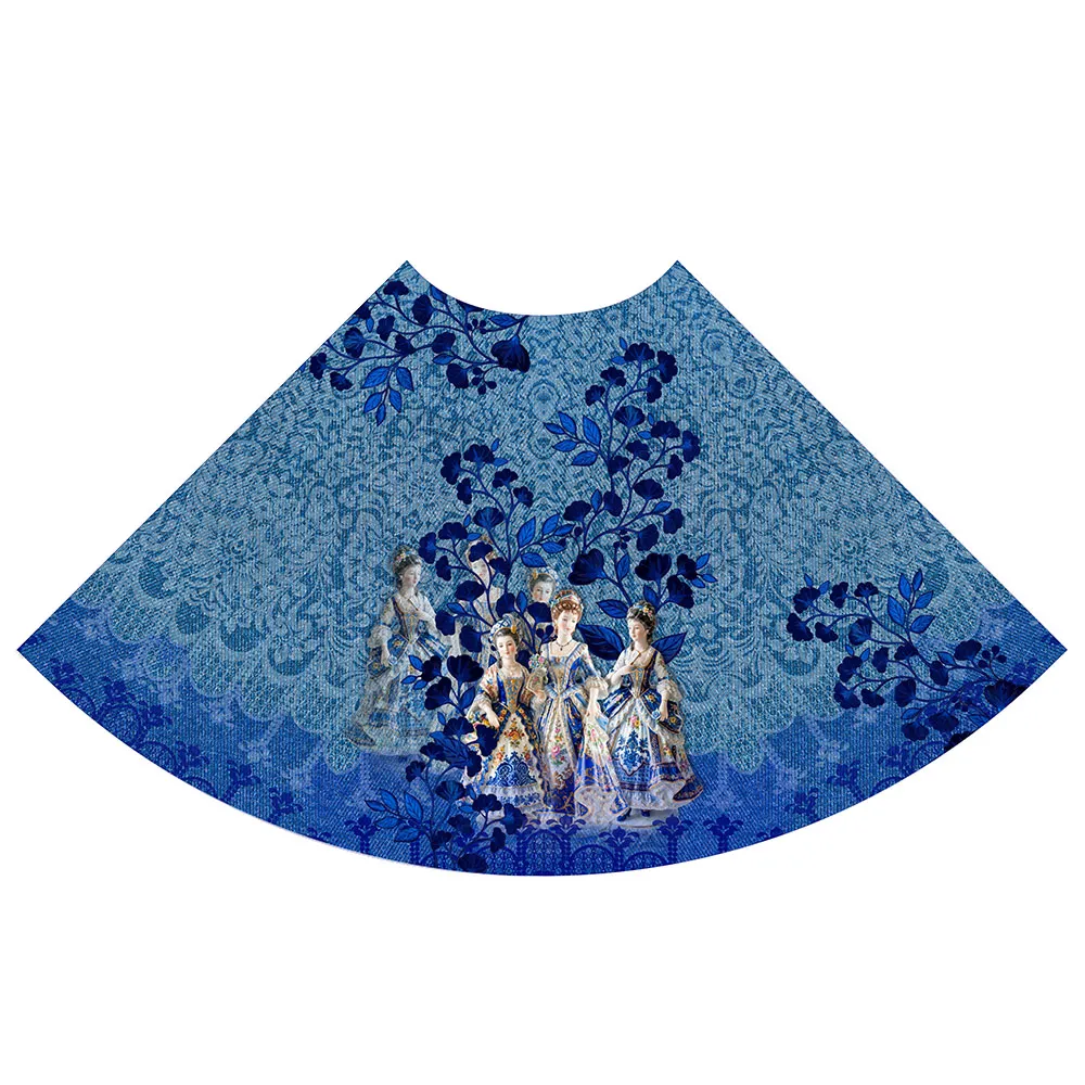 KN10012 Delft Bleu Elegance Skirt Panel
