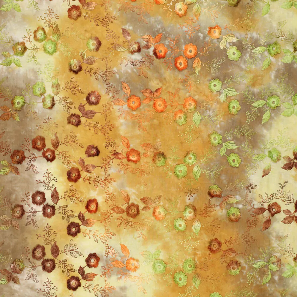 21734 Tie Dye Poppy Embroidery