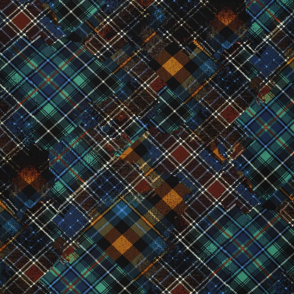 20034 Check Mix Viscose Spandex