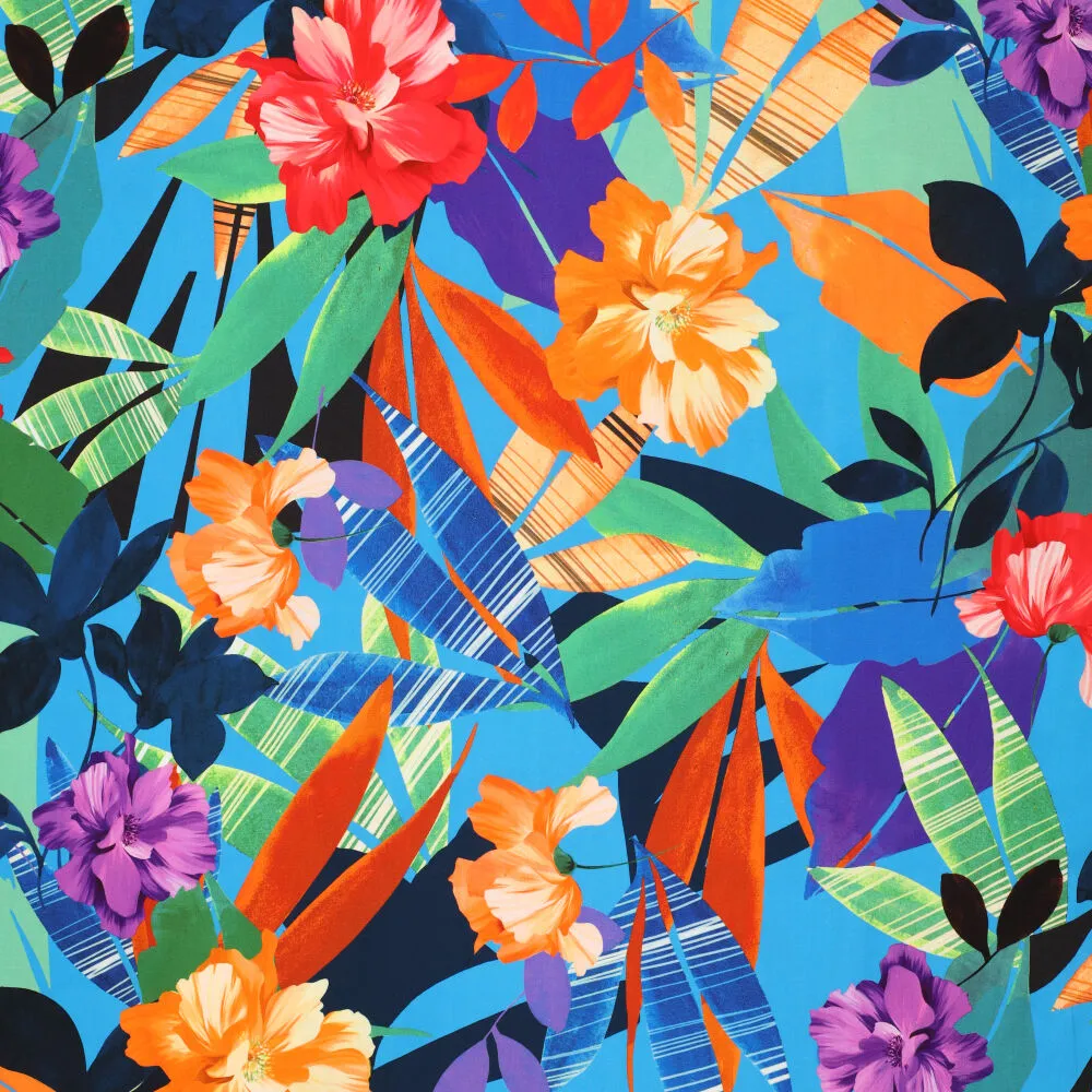 20847 Digi Tropical Modernism Poplin Stretch