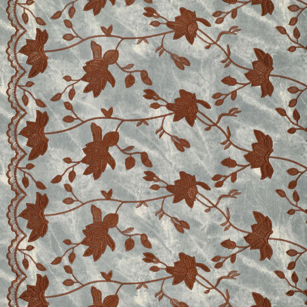 23065 Bora Bora Waxed Denim Embroidery