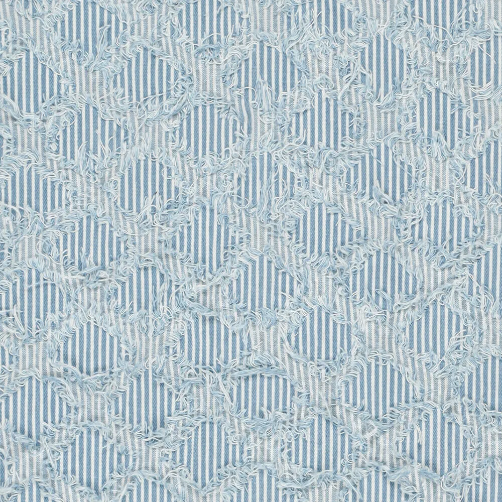 22654 Denim Ruffle Stripes