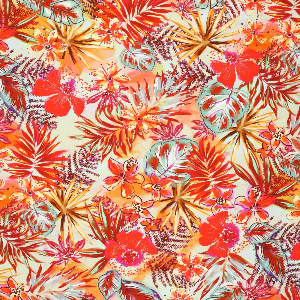 18823 Ditropical Paint Forest Cotton Spandex
