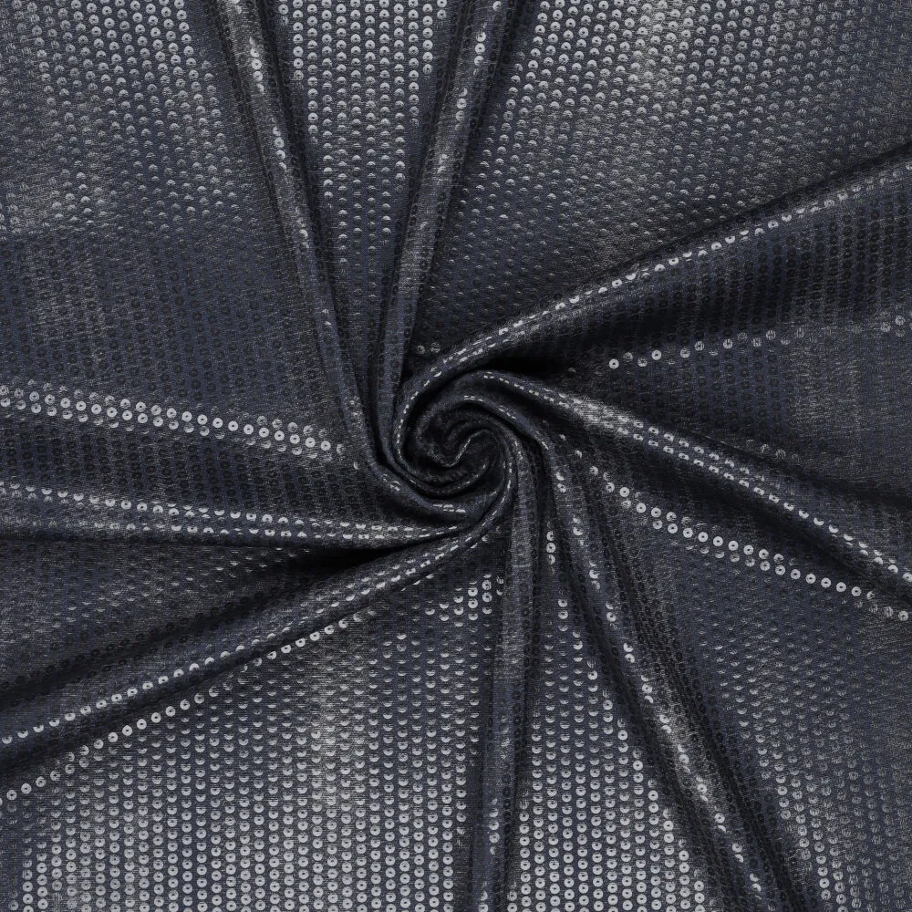 23099 Sequins Foil Denim Roma