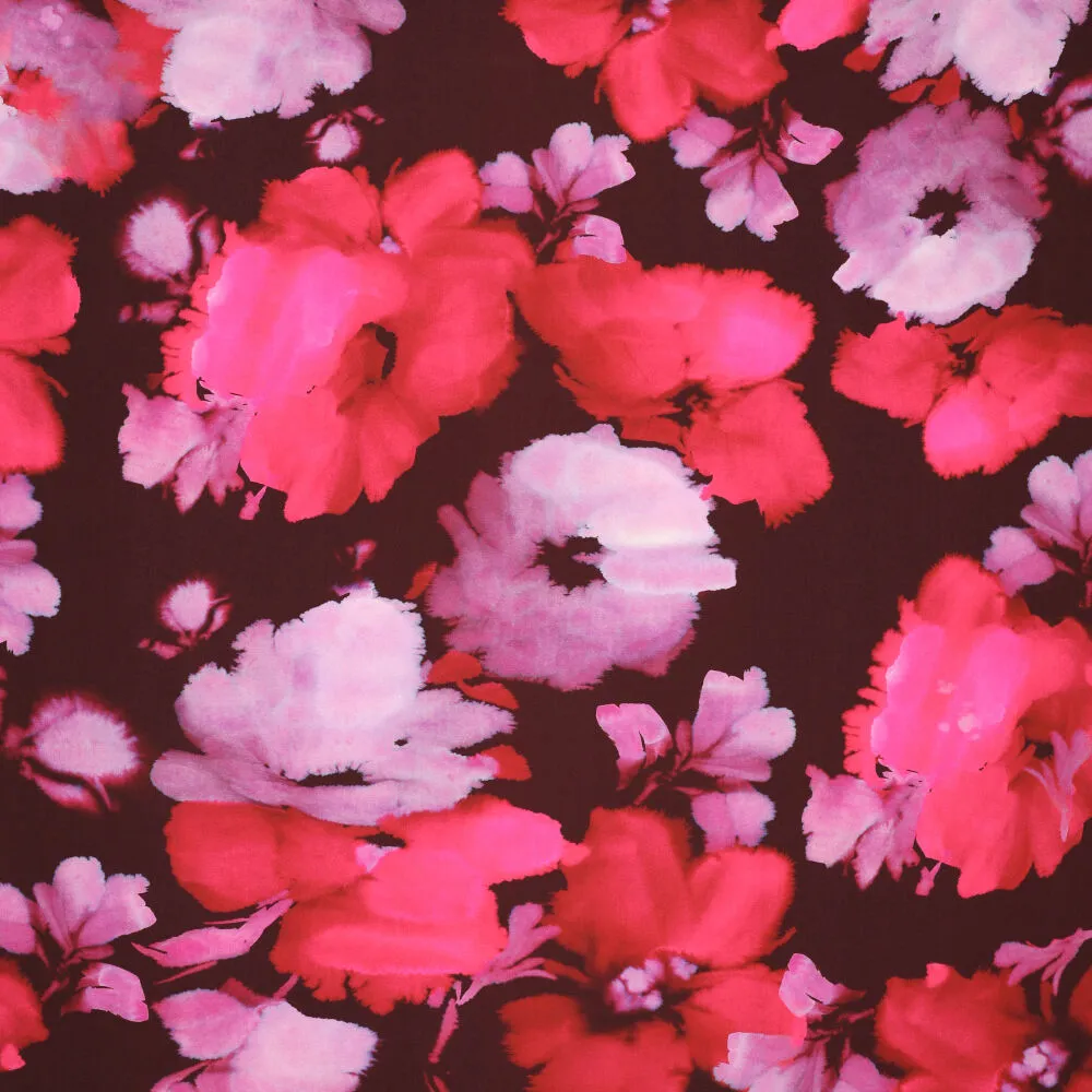 23006 Vi Poplin Stretch Fluid Flowers 