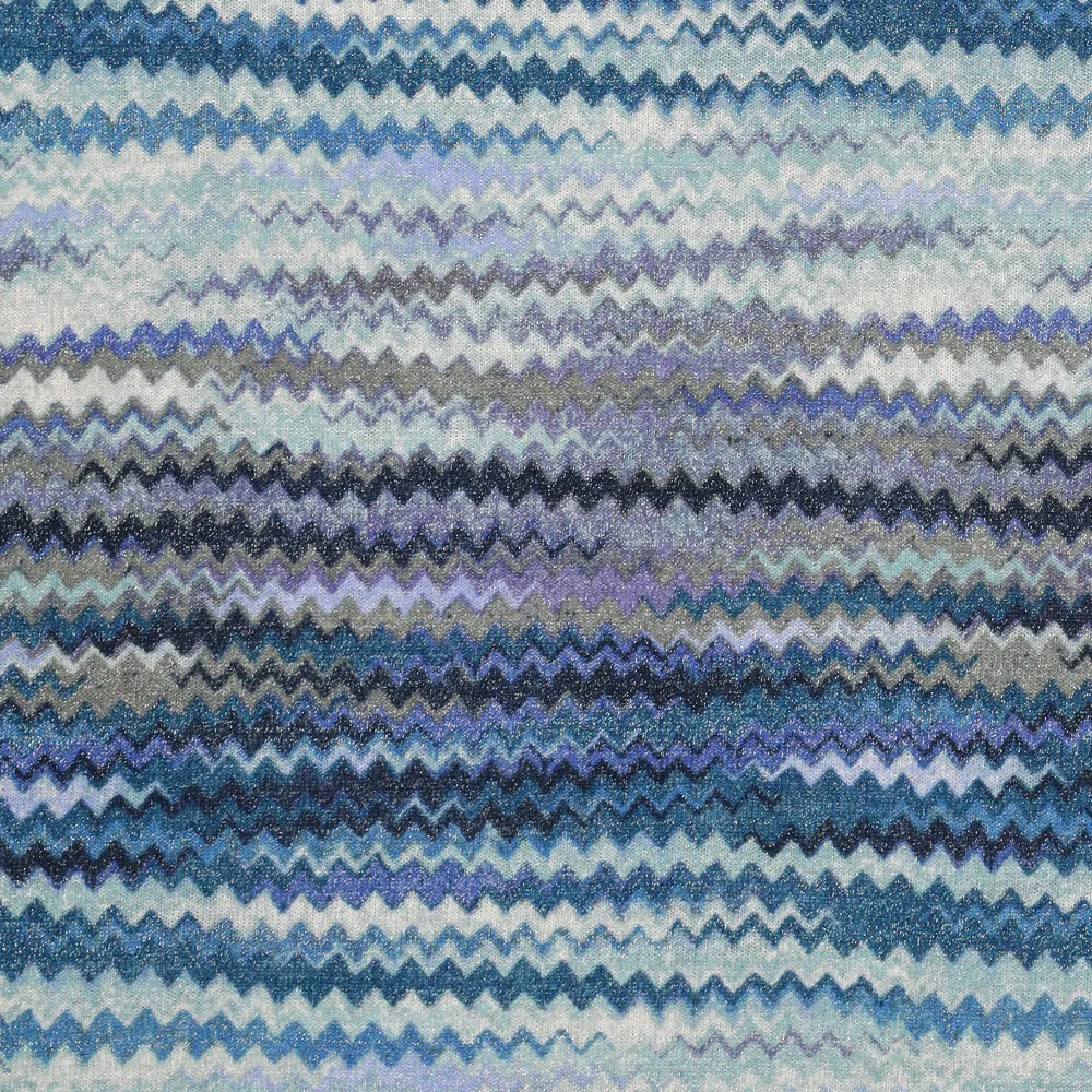21148 Zigzag Stripe Metalic Knit