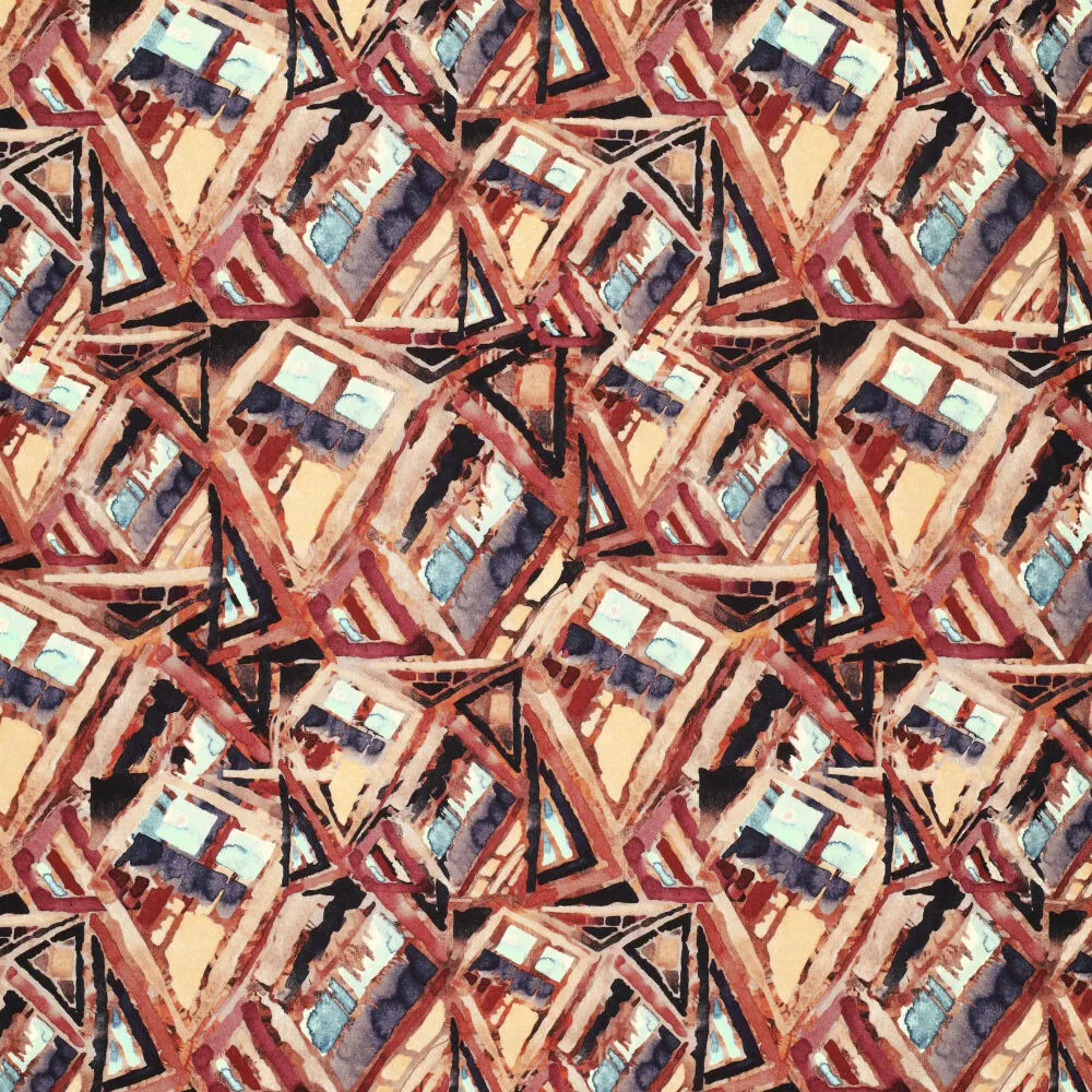 20641 Abstract Painted Viscose Crepe 20641 Abstract Painted Viscose Crepe