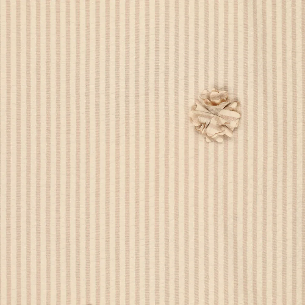 23048 Seersucker Stripe Ruffy Flower