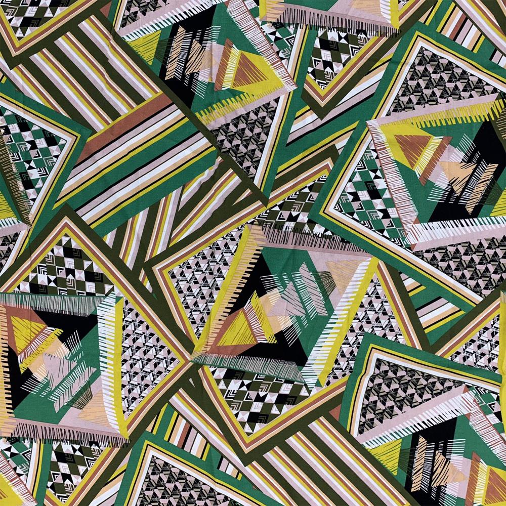 18900 Retro Patchwork Viscose Poplin