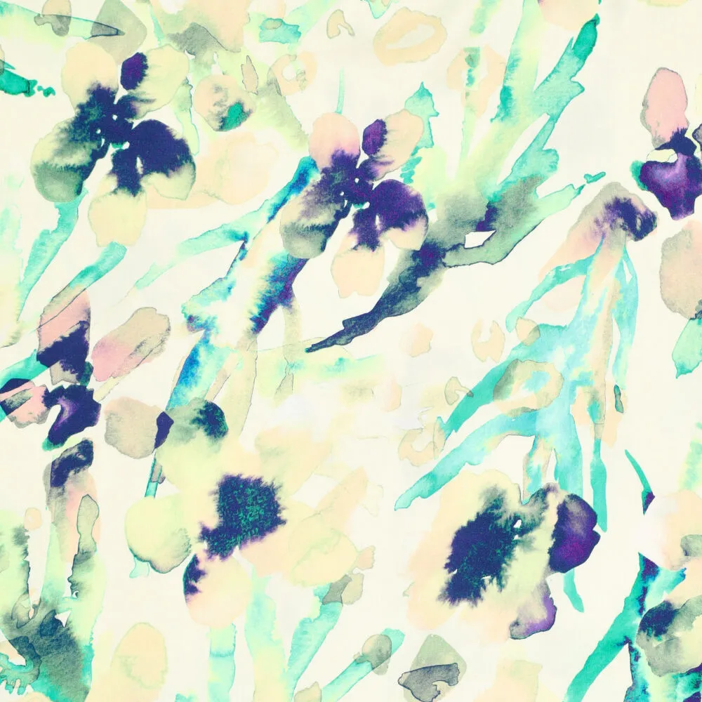 23523 Spring Flowers Viscose Satin