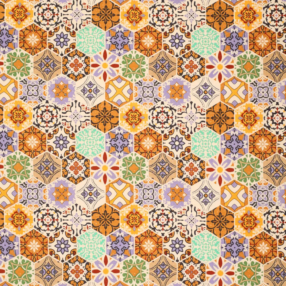 19503 Boho Tiles Viscose Spandex