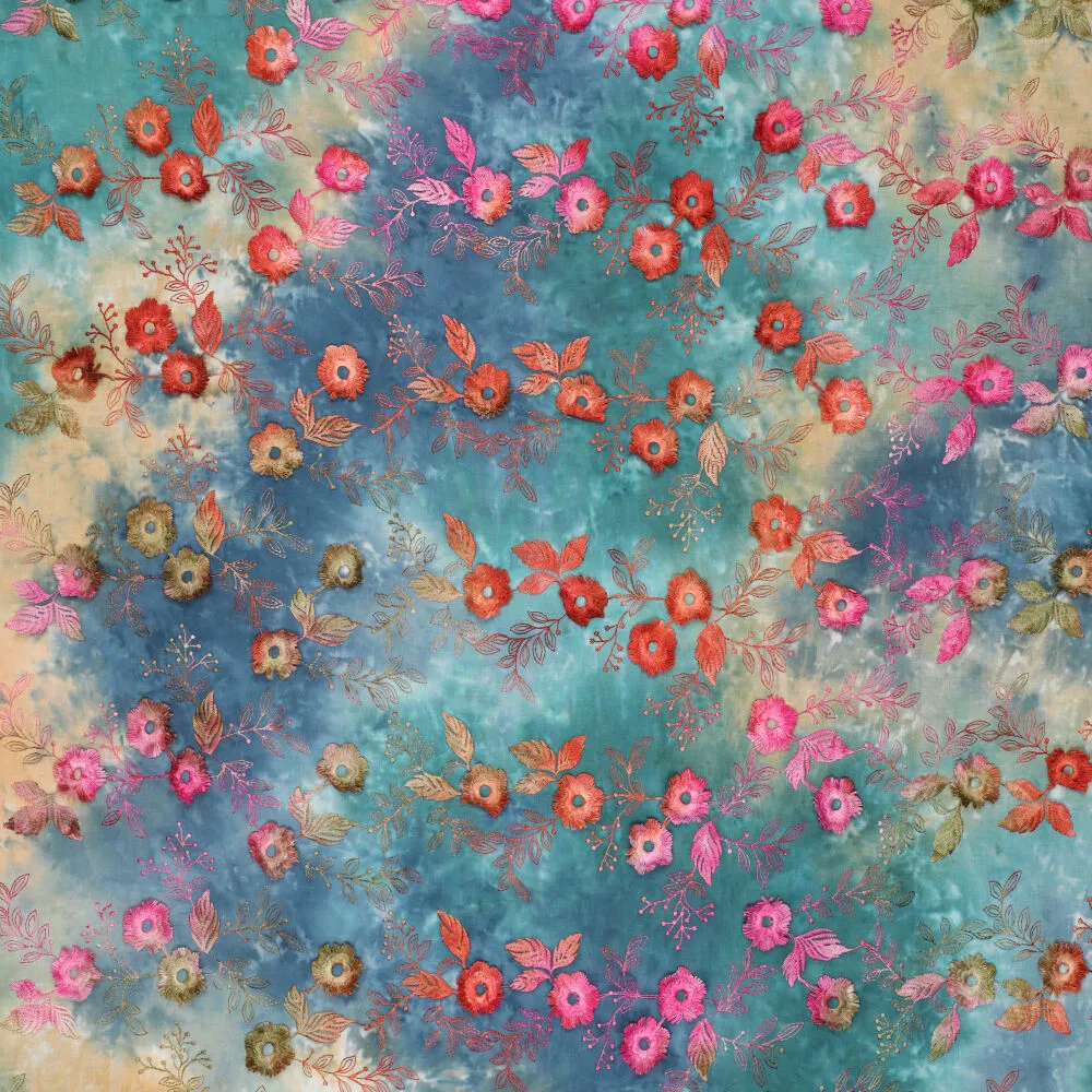 21734 Tie Dye Poppy Embroidery 21734 Tie Dye Poppy Embroidery