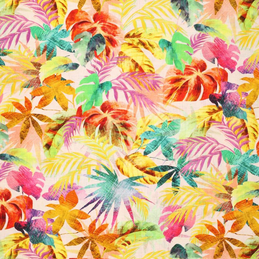 19814 Digi Tropical Watercolor Leaves Lin