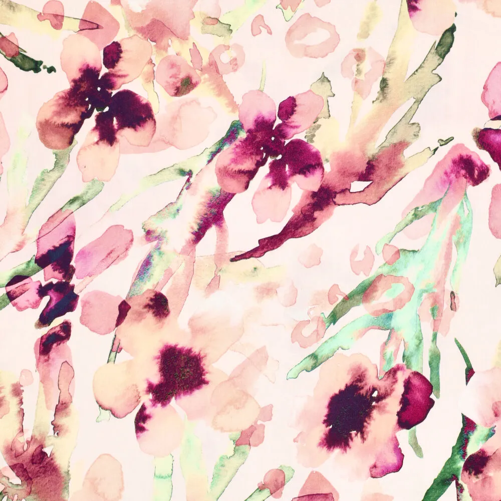 23523 Spring Flowers Viscose Satin
