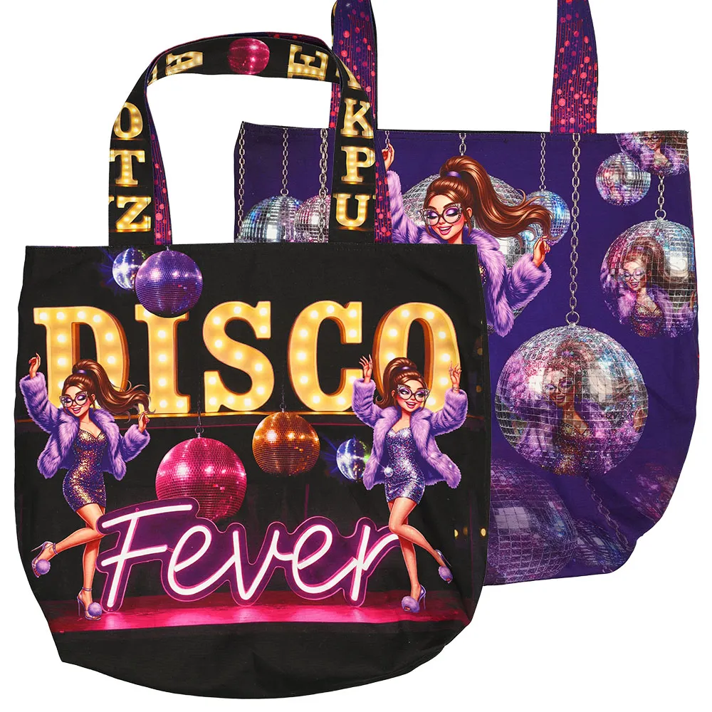 KN10001 Disco Fever Glam Printed Canvas Bag