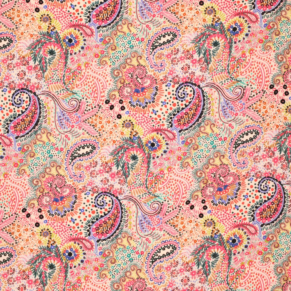 19800 Dicrispy Paisley Poplin Stretch