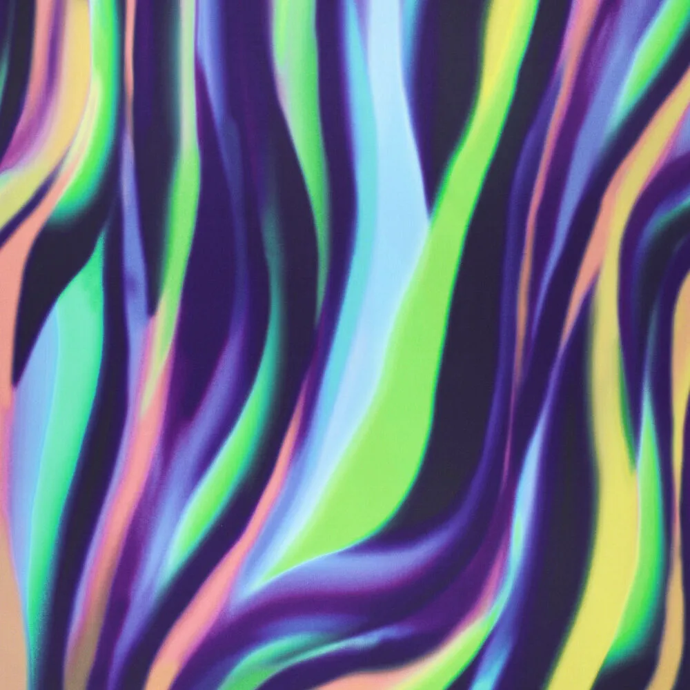 20116 Airbrush Waves Stretch Satin