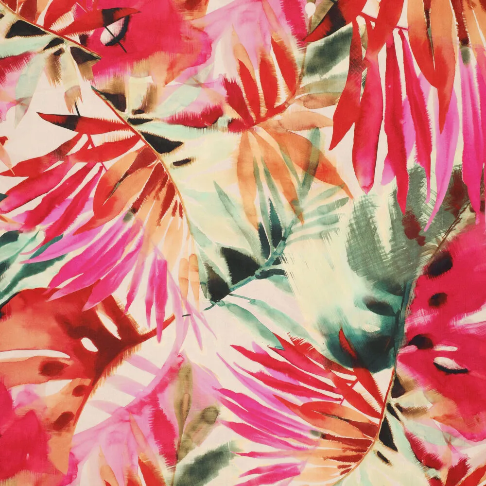 23521 Hawaii Palms Viscose Satin 