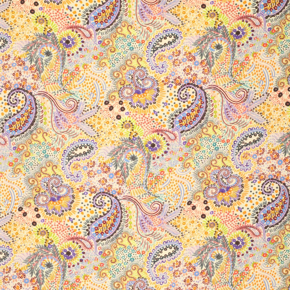 19800 Dicrispy Paisley Poplin Stretch