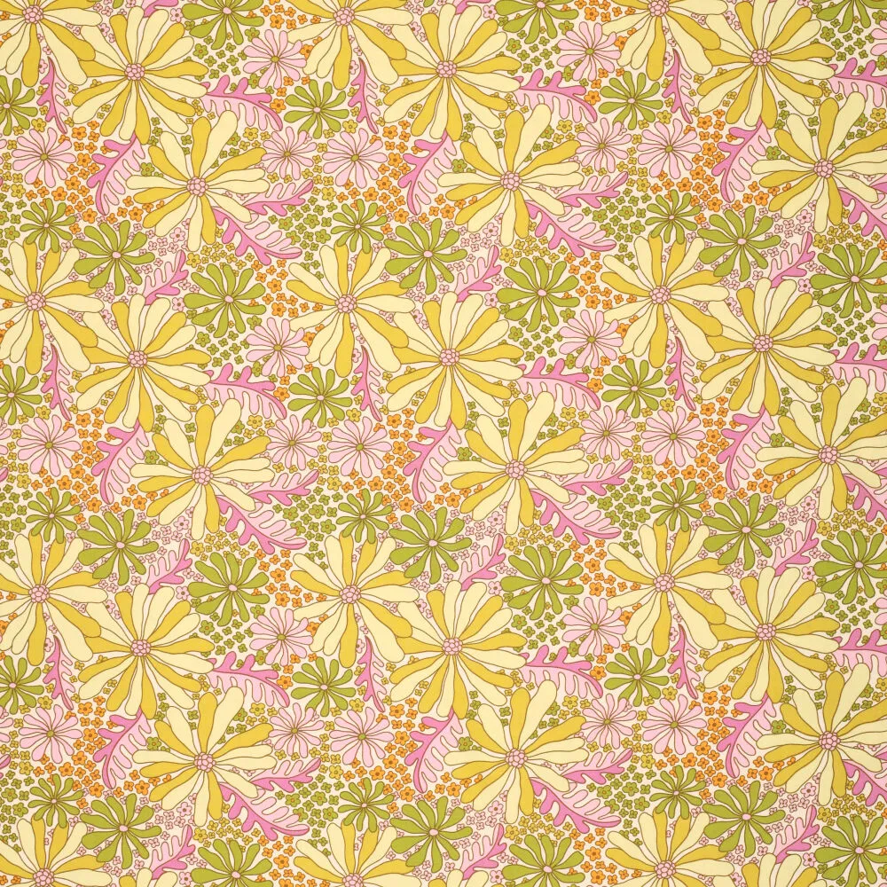 19781 Groovy Flowers Poplin Stretch