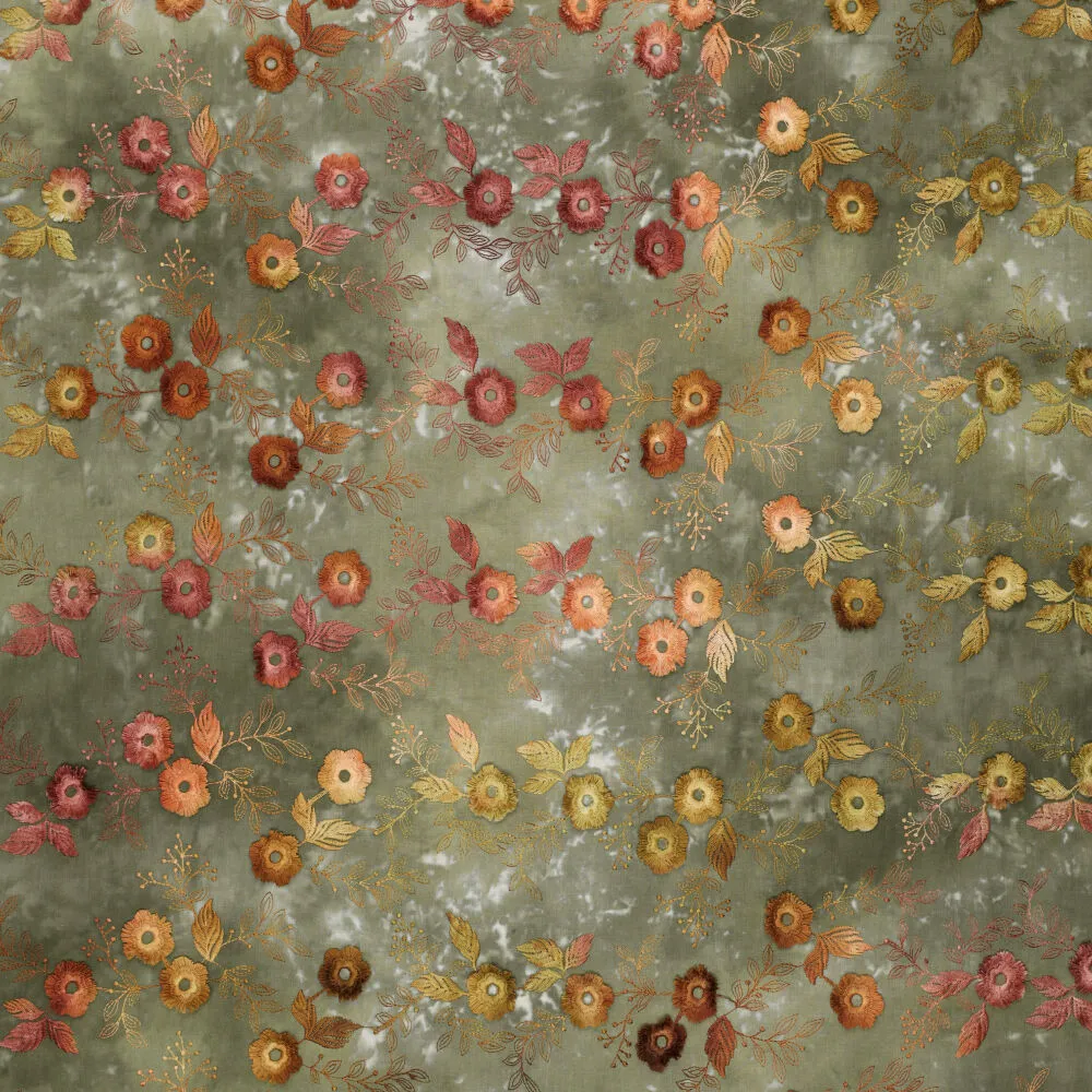 21734 Tie Dye Poppy Embroidery