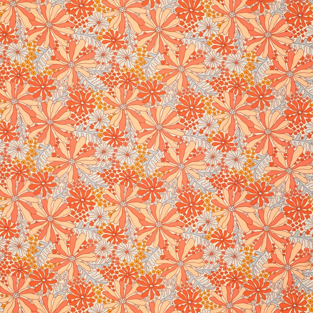 19781 Groovy Flowers Poplin Stretch