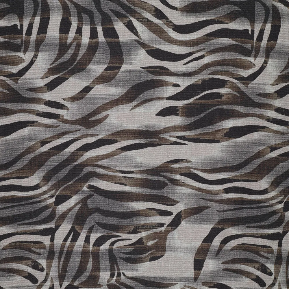22592 Denim Zebry Cotton Twill
