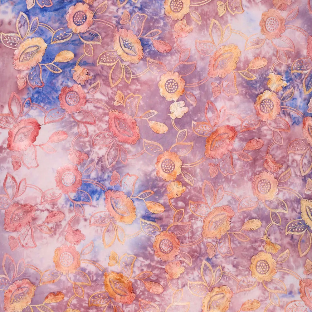 22914 Tie Dye Flora Embroidery 22914 Tie Dye Flora Embroidery