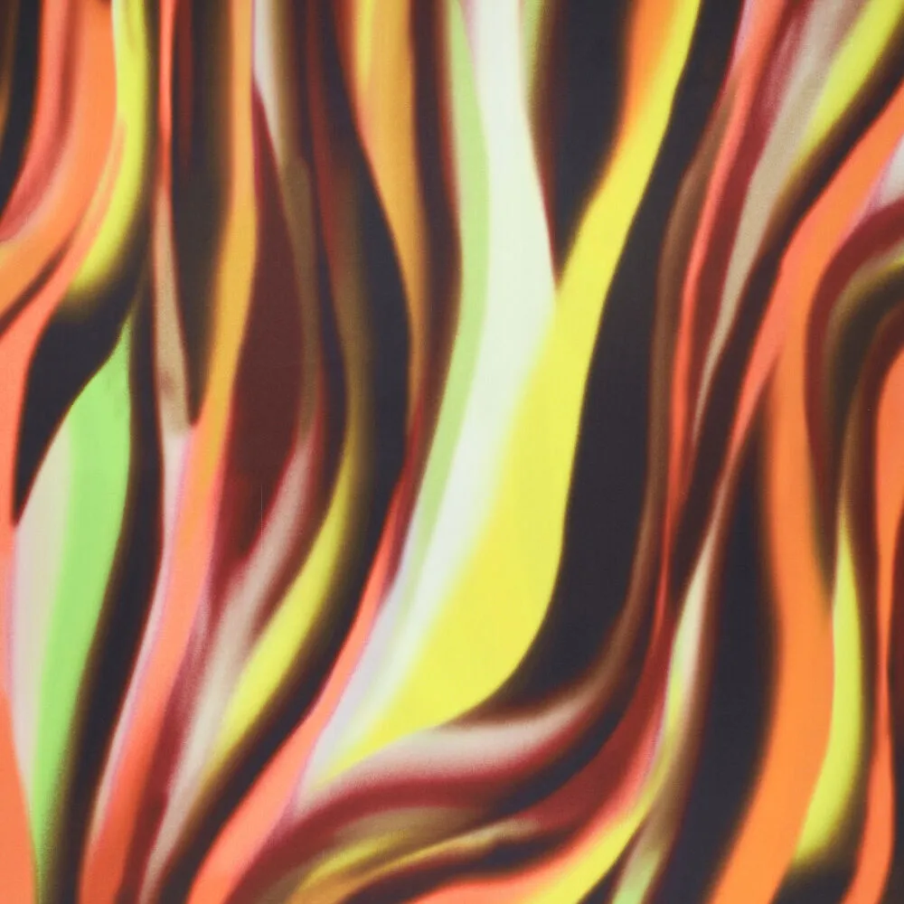 20116 Airbrush Waves Stretch Satin
