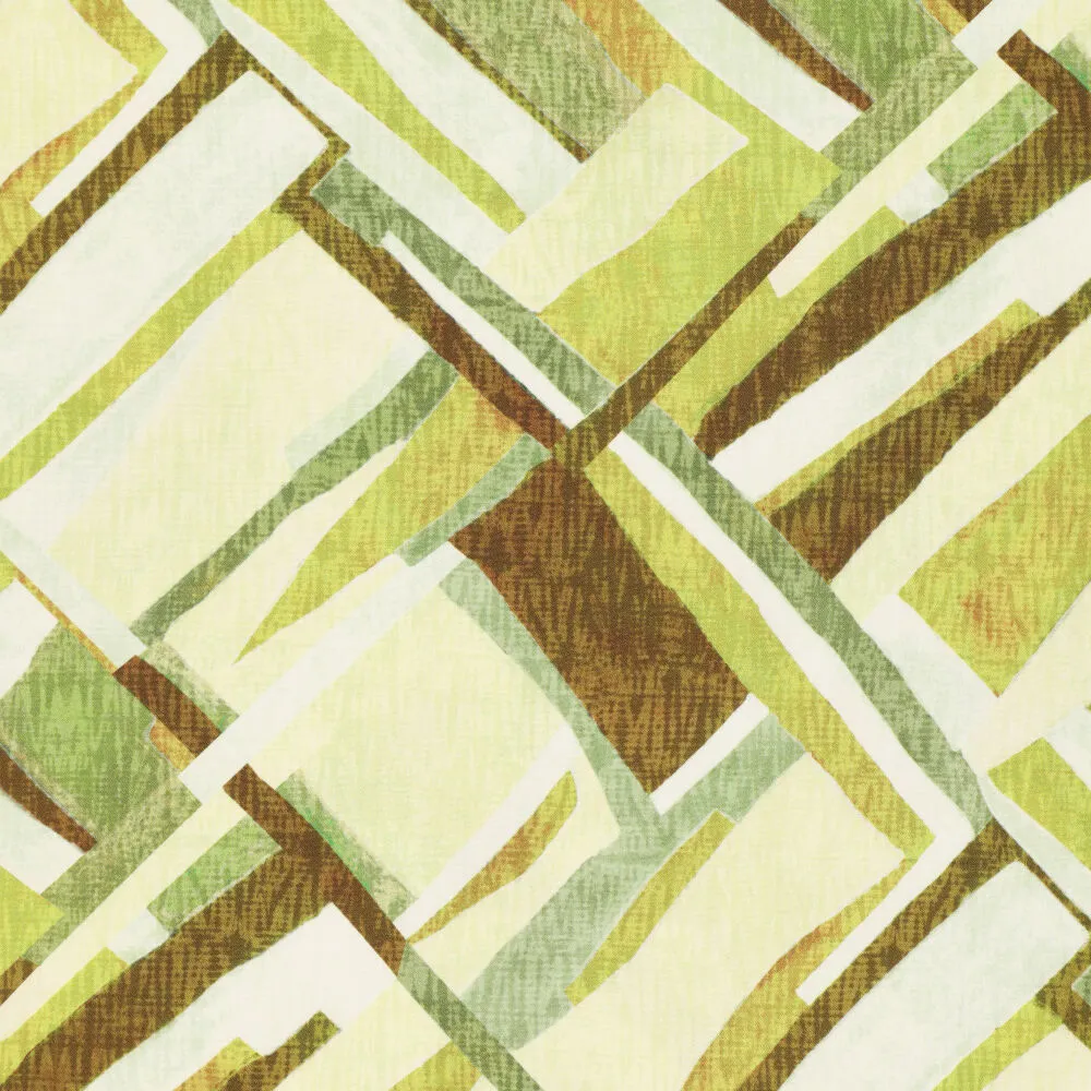 23541 Viscose Twill Abstract Colorblocks 