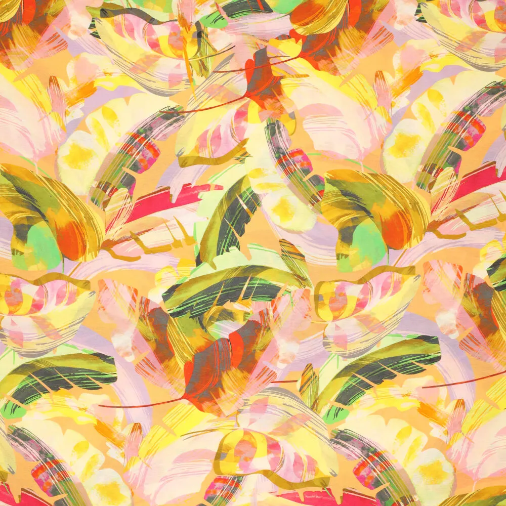 19831 Digi Paint Stroke Leaves Rayon