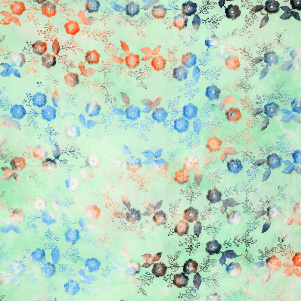 21734 Tie Dye Poppy Embroidery